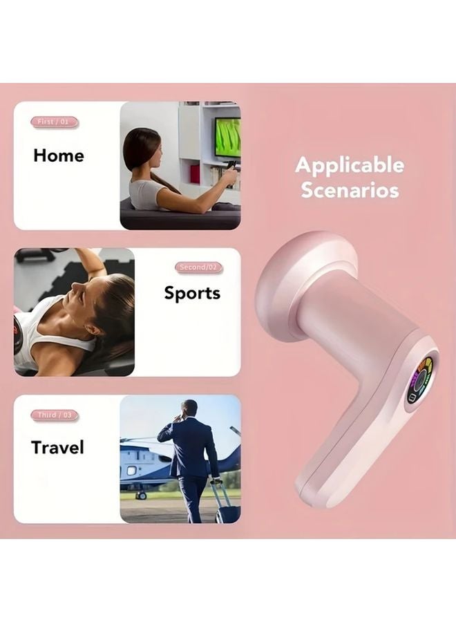 White Body Massager for Hip Abdomen Waist Limbs with 5 Attachments 1200mAh Battery Holiday Gift - Image 2